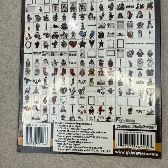 Vintage Provo Craft Hugware Winter Weather Rebecca Carter CD Rom Clip Art Design - Picture 6 of 7